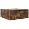 vidaXL Coffee Table Smoked oak Engineered wood 39.4 x 39.4 x 15.7 in