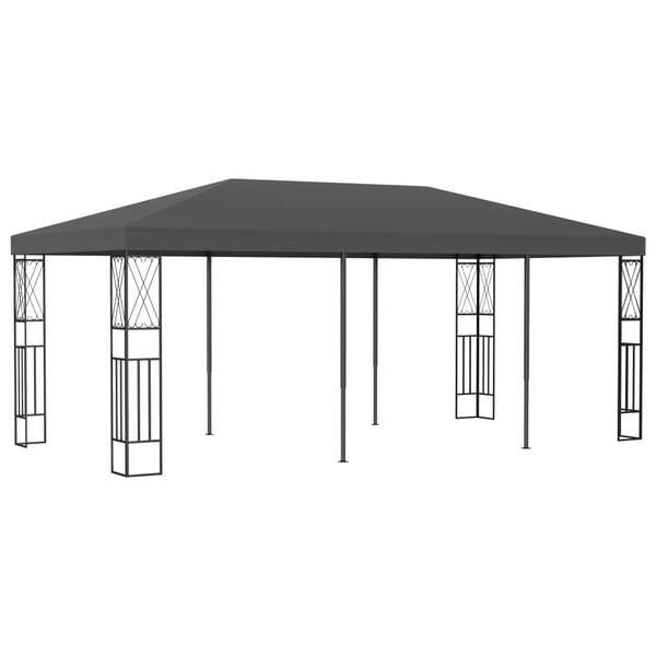 vidaXL Gazebo Anthracite 100% polyester Large Durable Gazebo