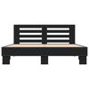 vidaXL Bed Frame Black Engineered Wood King Size Durable Bed Frame