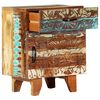 vidaXL Bed Cabinet Multicolor Solid reclaimed wood 19.7 in Drawers