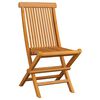 vidaXL Garden Chair Set of 4 Teak Teak wood Standard Foldable