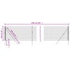 vidaXL Wire Mesh Fence Anthracite 3.3x82.0' Galvanised Steel