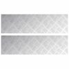 vidaXL Stair Tread Rectangular 2 pcs Silver 27.56 x 7.87 in Aluminium