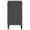vidaXL Bedside Table Anthracite Grey Engineered Wood, Plastic Medium