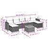 vidaXL Garden Sofa Set Black