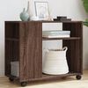 vidaXL Side Table Brown Oak Engineered Wood Medium Side Table