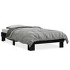 vidaXL Bed Frame Black Engineered Wood, Metal Single Durable Bed Frame