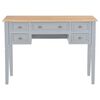 vidaXL Writing Desk Gray MDF 43.1 in length, 17.7 in width, 30.5 in height