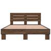 vidaXL Bed Frame Brown Oak Engineered wood Double Modern Bed Frame