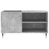 vidaXL Record Cabinet Concrete Grey Engineered wood, iron