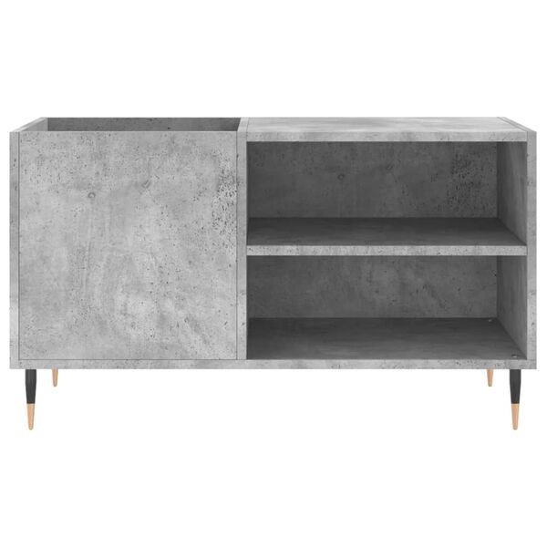 vidaXL Record Cabinet Concrete Grey Engineered wood, iron