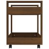 vidaXL Desk Trolley Brown Oak 23.6x17.7x23.6" Engineered Wood