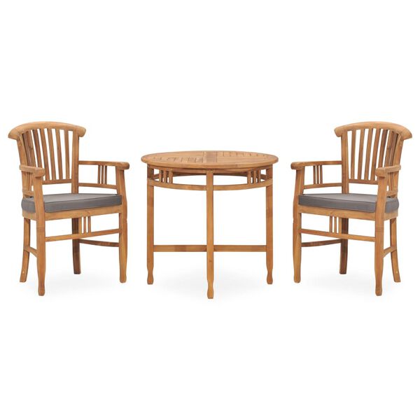 vidaXL Patio Dining Set Set of 2 Dark gray