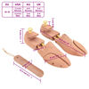 vidaXL Shoe Stretcher with Shoe Horn EU 38-39 Solid Wood Cedar