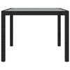 vidaXL Garden Table Black Poly rattan Large Durable Garden Table
