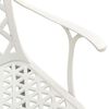 vidaXL Garden Chair Set of 4 White Cast Aluminum Standard Durable