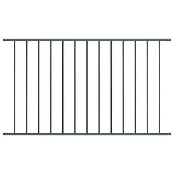 vidaXL Fence Panel Powder-coated Steel 5.4 ft x 4.1 ft Anthracite