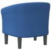 vidaXL Tub Chair Blue Fabric (100% polyester), pinewood, plywood, plastic