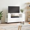 vidaXL TV Cabinet White Engineered Wood Medium Adjustable Armrests