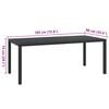 vidaXL Garden Dining Table Black Aluminum and WPC