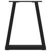 vidaXL Dining Table Leg Set of 2 Black Powder-coated steel Medium