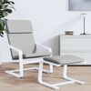 vidaXL Footstool Light grey, white