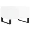 vidaXL Coffee Table Set of 2 High Gloss White Engineered Wood, Metal