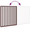 vidaXL Dog Gate Set of 2 Brown Poplar Wood Foldable, Portable Foldable