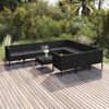 vidaXL Garden Lounge Set Black
