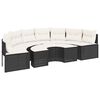vidaXL Patio Sofa Set Black, Cream white