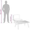 vidaXL Garden Lounge Set Dark gray Solid acacia wood Medium Modular