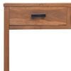 vidaXL Office Desk Warm Natural Solid Teak Wood 43.3 x 15.7 x 29.5 in