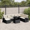vidaXL Garden Sofa Set Black, Cream White