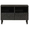 vidaXL TV Cabinet Black Solid mango wood, iron, engineered wood Medium