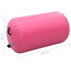 vidaXL Inflatable Gymnastic Roll with Pump 39.4"x23.6" PVC Pink