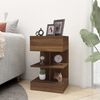 vidaXL Bedside Cabinet Brown Oak Engineered Wood Medium Statement Piece