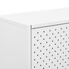 vidaXL Highboard White Steel Medium Adjustable Armrests Highboard