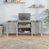 vidaXL Record Cabinet Grey Sonoma Engineered Wood Medium Record Cabinet