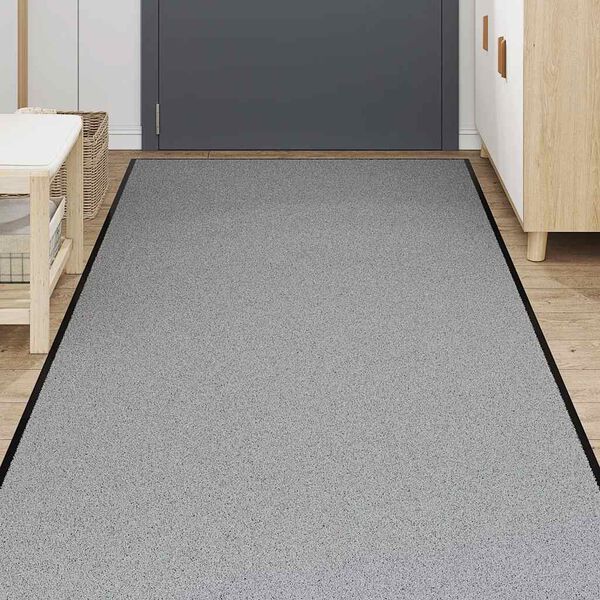 vidaXL Doormat Grey PP(Polypropylene) and PVC 45.3 x 118.1 in Doormat