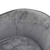 vidaXL Dog Sofa Grey Plush, Solid Fir Wood, Foam 27.2x19.3x15.7 in