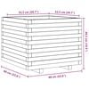 vidaXL Garden Planter Wax Brown Solid Pine Wood 24 in Wooden Planter