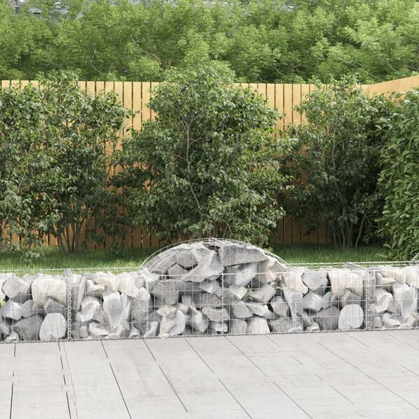 vidaXL Gabion Basket Set of 40 Silver Galvanized Iron