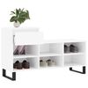 vidaXL Shoe Cabinet High gloss white Engineered wood, metal Shoe Cabinet