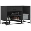 vidaXL Shoe Bench Black Engineered wood, Metal Medium Shoe Bench