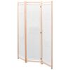 vidaXL 3-Panel Room Divider Cream 47.2x66.9x1.6" Fabric