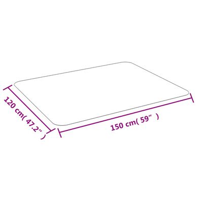 vidaXL Floor Mat for Laminate or Carpet 59.1"x47.2"