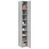 vidaXL Slim Storage Cabinet Gray Sonoma 11.8"x16.7"x88.6" Engineered Wood
