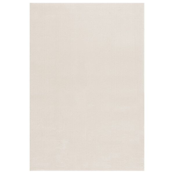 vidaXL Rug Cream 100% Polyester 63 x 90.6 in Area Rug Rectangular