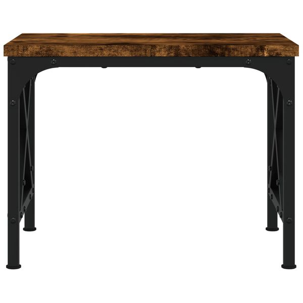 vidaXL Printer Stand Smoked Oak 15.7"x11.8"x12.2" Engineered Wood