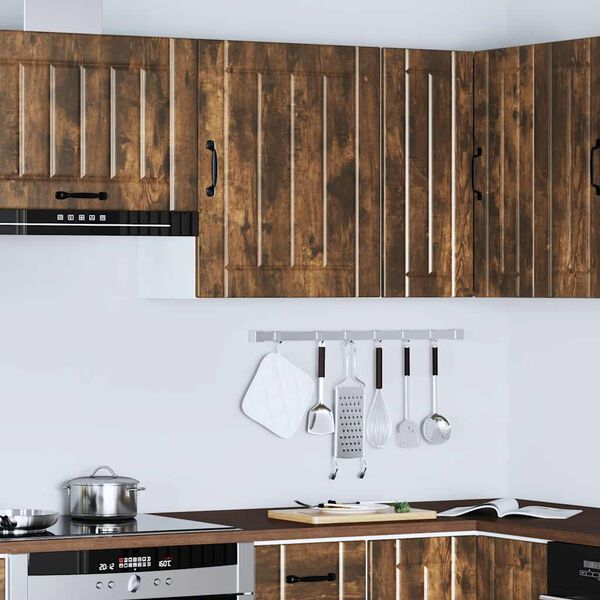 vidaXL Kitchen Wall Cabinet Smoked Oak Engineered Wood Medium